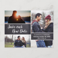 Enregistrer notre nouvelle date Photo Collage Chal