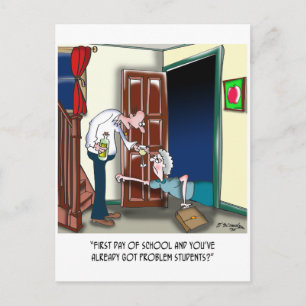 Carte Postale Enseignant après le premier jour de l'école
