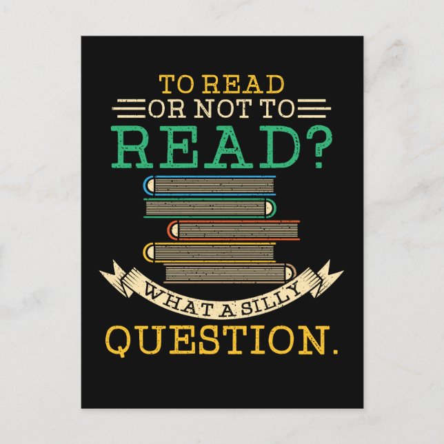 Carte Postale Enseignant de lecture - Lire ou ne pas lire (Devant)