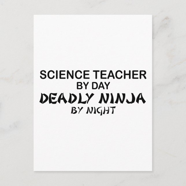 Carte Postale Enseignant des sciences mort Ninja (Devant)