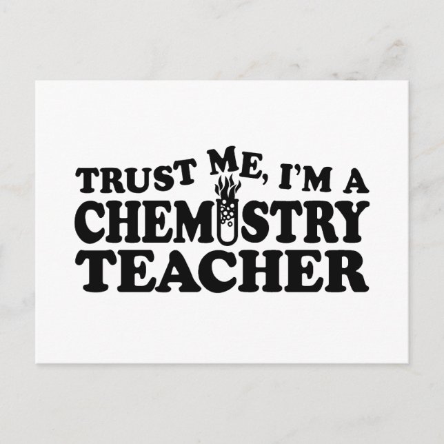 Carte Postale Enseignant en chimie (Devant)
