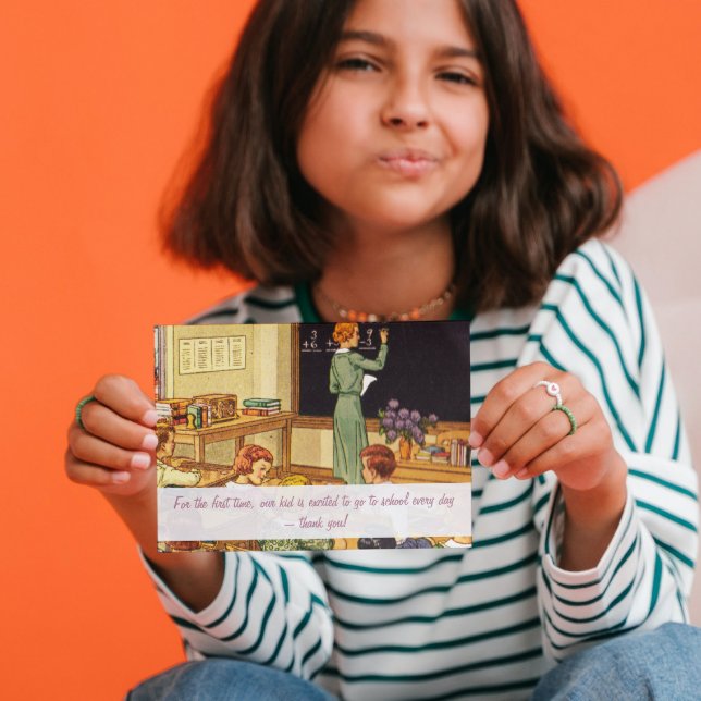 Carte Postale Enseignant en Merci de classe des années 1940 vint (Créateur téléchargé)