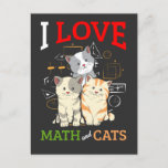 Carte Postale Enseignant en science des animaux et en mathématiq<br><div class="desc">Mathématiques et cadeau de l'amoureux des animaux de compagnie pour le propriétaire de Kitten. Enseignant en sciences des maths et des animaux Amoureux de les chats.</div>