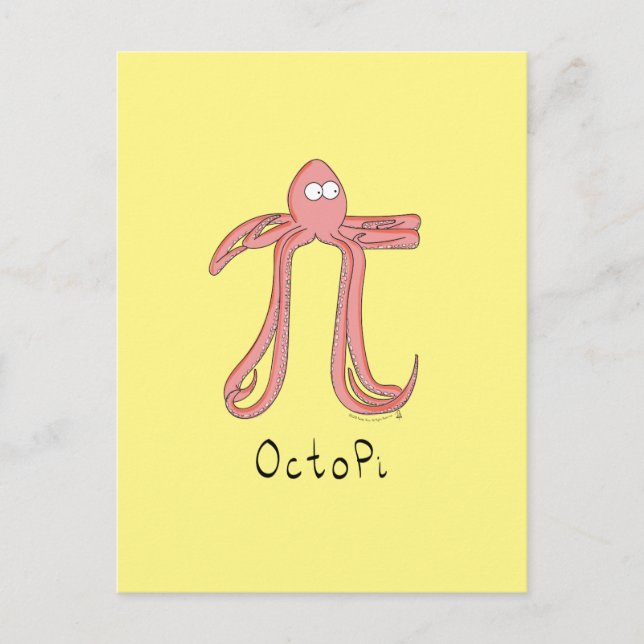 Carte Postale Enseignant Funny Math Octopus (Devant)