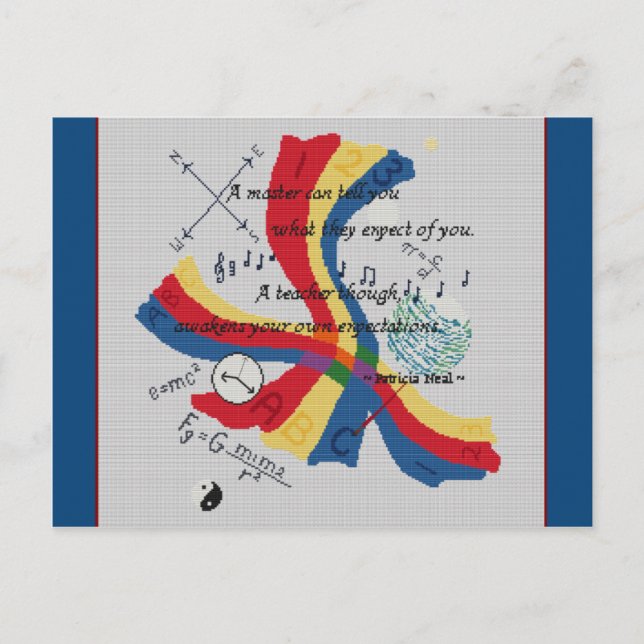 Carte Postale ENSEIGNANT MASTER Professeur Design de hommage (Devant)