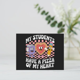 Carte Postale Enseignant Mes Étudiants Ont Une Pizza De Mon Coeu