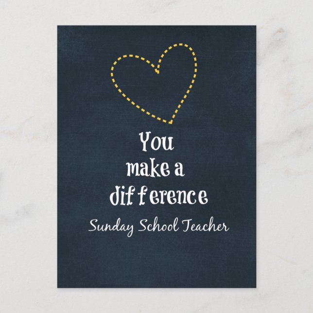 Carte Postale Enseignants de l'école du dimanche (Devant)