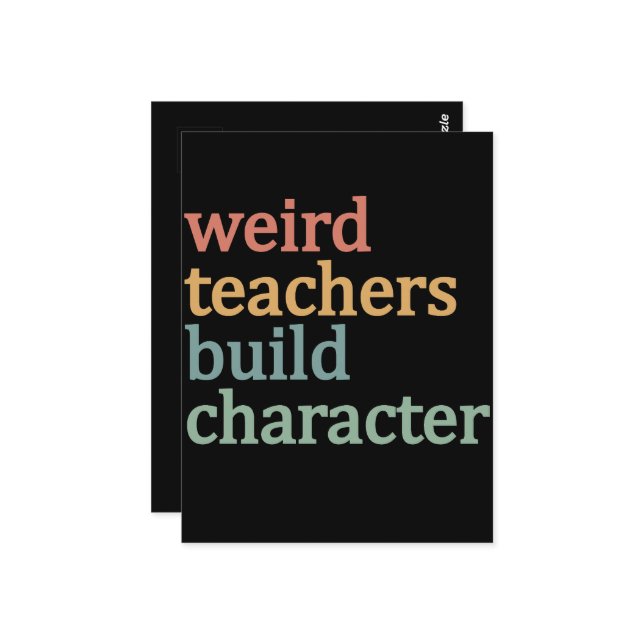 Carte Postale Enseignants étrangers construire personnage Retro  (Devant/Arrière en situation)