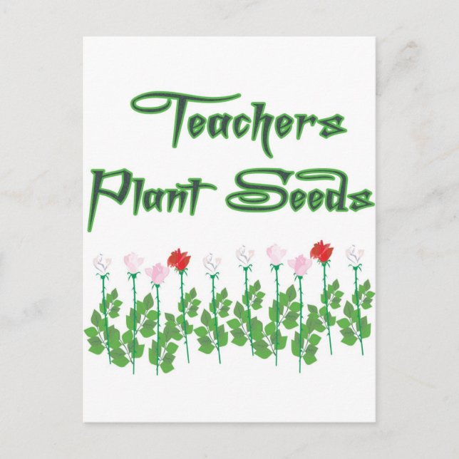 CARTE POSTALE ENSEIGNANTS PLANTES GRAINES (Devant)