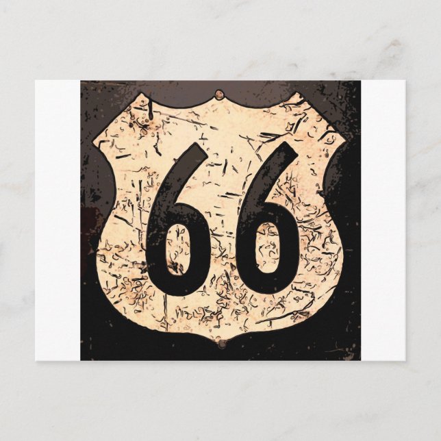 Carte Postale enseigne-route-66 (Devant)