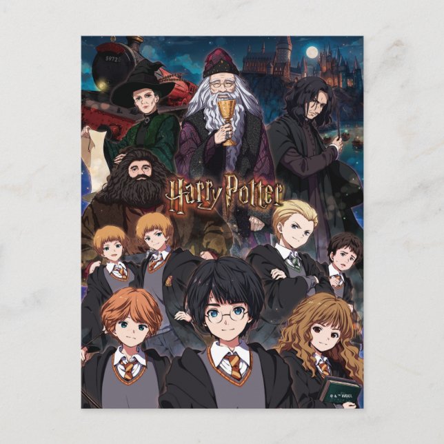 Carte Postale Ensemble de la scène HARRY POTTER™ Anime (Devant)