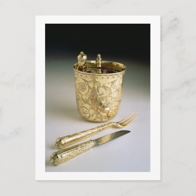 Carte Postale Ensemble de voyage d'un couteau, d'une fourchette, (Devant)