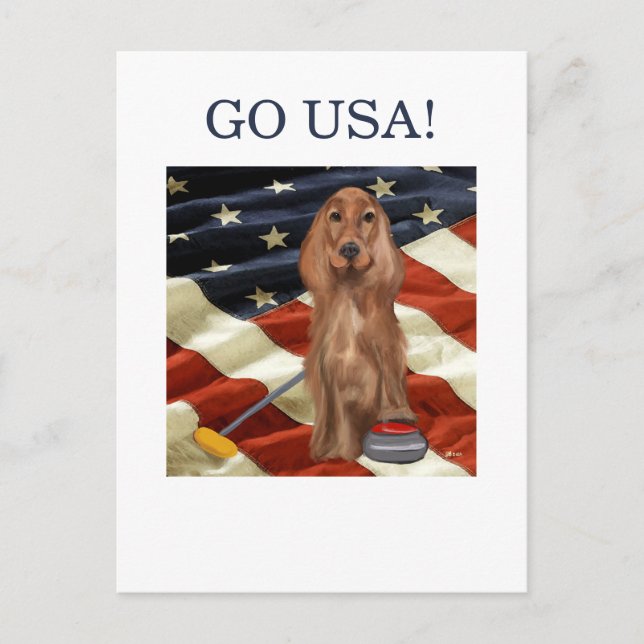 CARTE POSTALE ENSEMBLE ROUGE DE CURLING  (Devant)