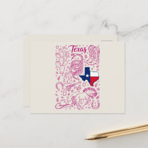 Carte Postale Ensemble Texas Cowboy Pack Vibes occidentales