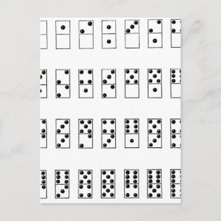 Carte Postale ensemble vintage rétro de dominos