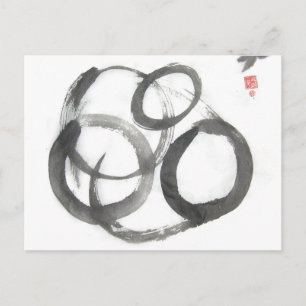 Carte postale Enso Zen Circles Art