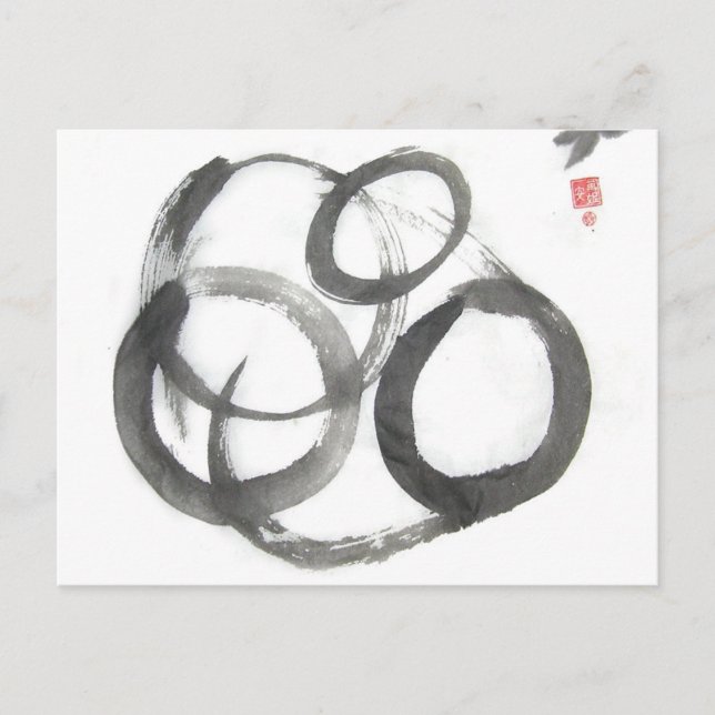 Carte postale Enso Zen Circles Art (Devant)