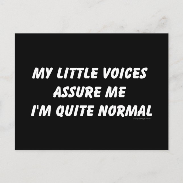 Carte Postale Entendre l'Humour de Voices (Devant)