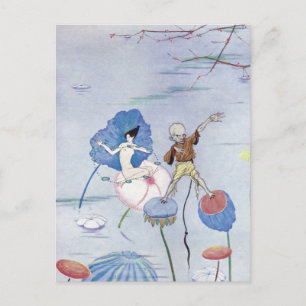 Carte Postale Entendu sur une illustration d'un marais salé