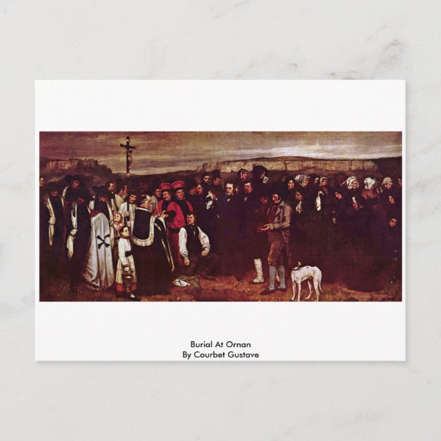 Carte Postale Enterrement À Ornan Par Courbet Gustave (Devant)