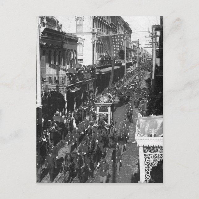 Carte Postale Enterrement de Jefferson Davis à la (Devant)