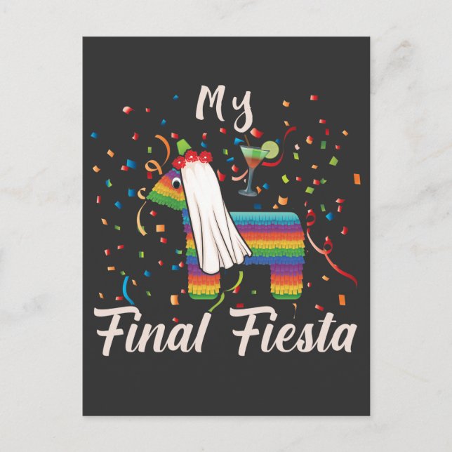 Carte Postale Enterrement de Vie de Jeune Fille Fête de Fin de F (Devant)