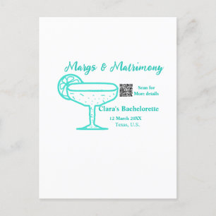 Carte Postale enterrement de vie de jeune fille Turquoise Margs 