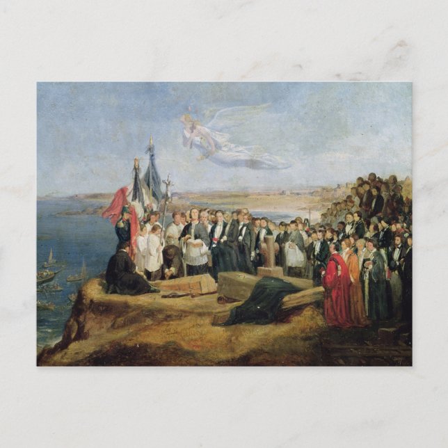 Carte Postale Enterrement du Vicomte de Chateaubriand (Devant)