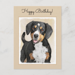 Carte Postale Entlebucher Mountain Dog Peinture - Art original