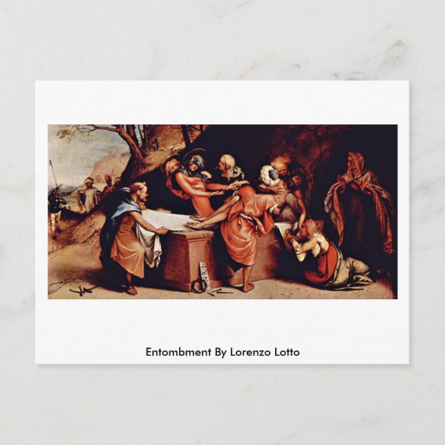 Carte Postale Entombe De Lorenzo Lotto (Devant)