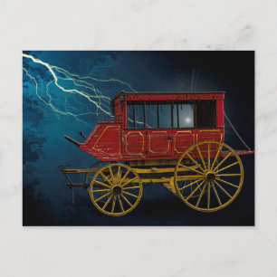 CARTE POSTALE ENTRAÎNEMENT EN TEMPÊTE ÉCLAIRANTE