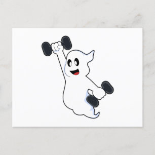 Carte Postale Entraînement Ghost at Strength avec Dumbbells