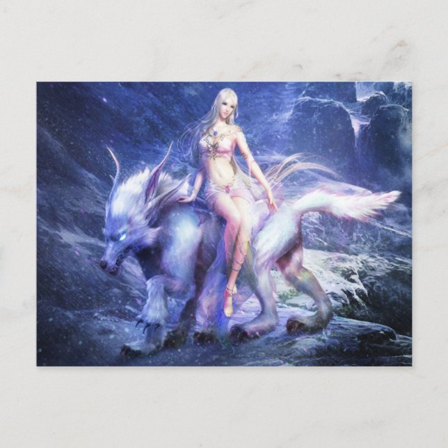 Carte Postale Entraîneur de bêtes dans le monde abandonné (Devant)