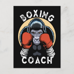 Carte Postale Entraîneur de boxe Gorilla - Entraîneur sportif
