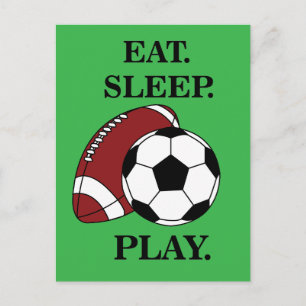 Carte Postale Entraîneur de Football Joueur de Football