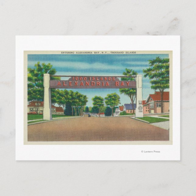 Carte Postale Entrée Alexandria Bay View (Devant)