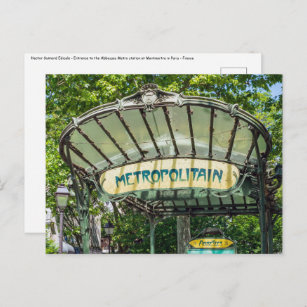 Carte Postale Entrée de la station de métro Montmartre - Paris