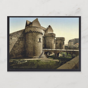 Carte Postale Entrée du château, Nantes, France Photoch vintage
