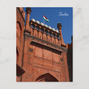 Carte Postale entrée du fort de Delhi