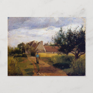 Carte Postale Entrée d'un village par Camille Pissarro