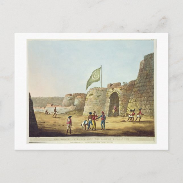 Carte Postale Entrée Nord dans le Fort de Bangalore, Pla (Devant)