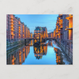 Carte Postale Entrepôts Speicherstadt à Hambourg, Allemagne - HD