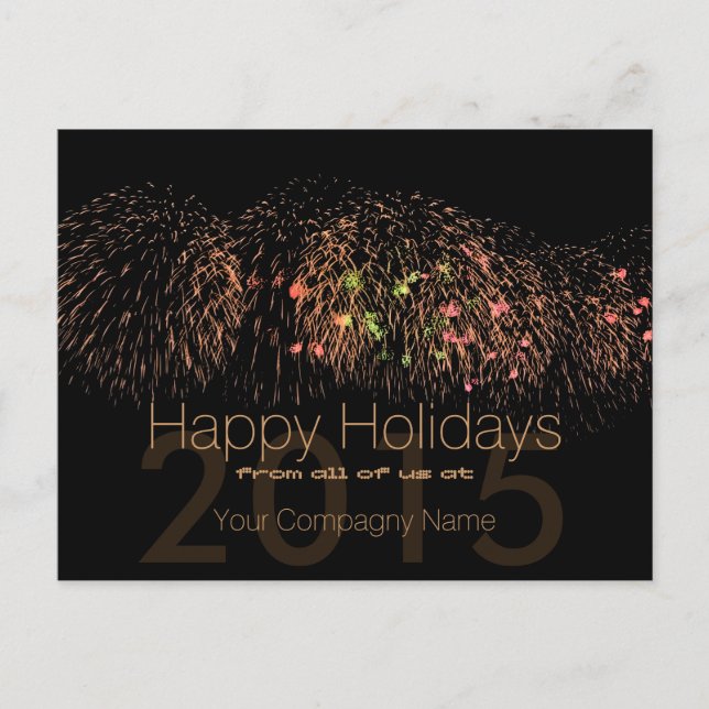 Carte postale Entreprise 2019 Happy Holidays Custo (Devant)