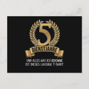 Carte Postale Entreprise 5 ans Anniversaire Entreprise