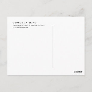 Carte Postale Entreprise de Catering Logo Fourchette Couteau Cro