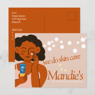 Carte Postale Entreprise d'esthéticienne en soins de la peau Sal