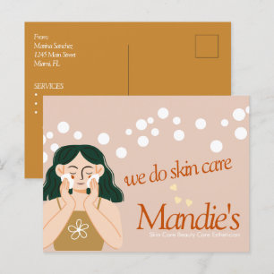 Carte Postale Entreprise d'esthétique de soins de la peau Salonn