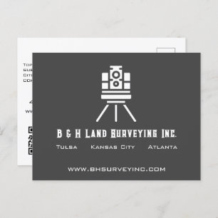 Carte Postale Entreprise moderne Land Surveyor QR Code