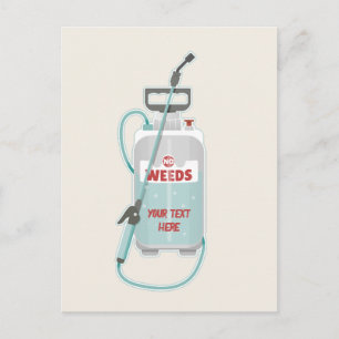 Carte Postale Entretien du jardin de pulvérisation de mauvaises 