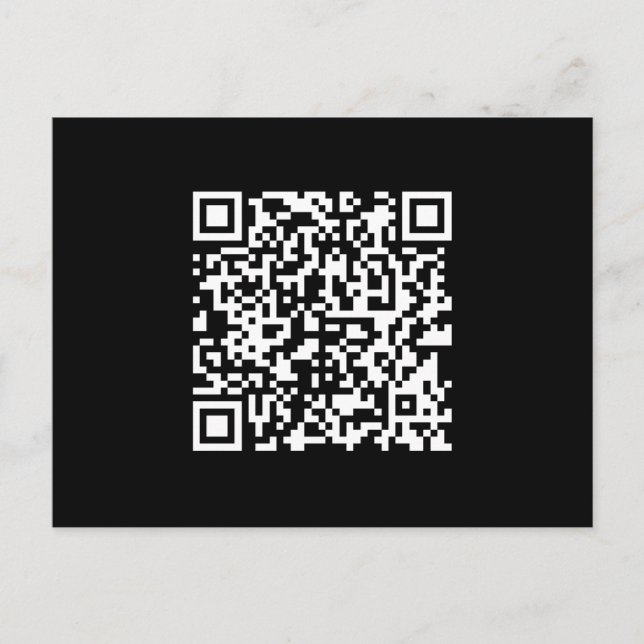 Carte Postale Entrez l'URL et créez un code QR scannable | Noir  (Devant)